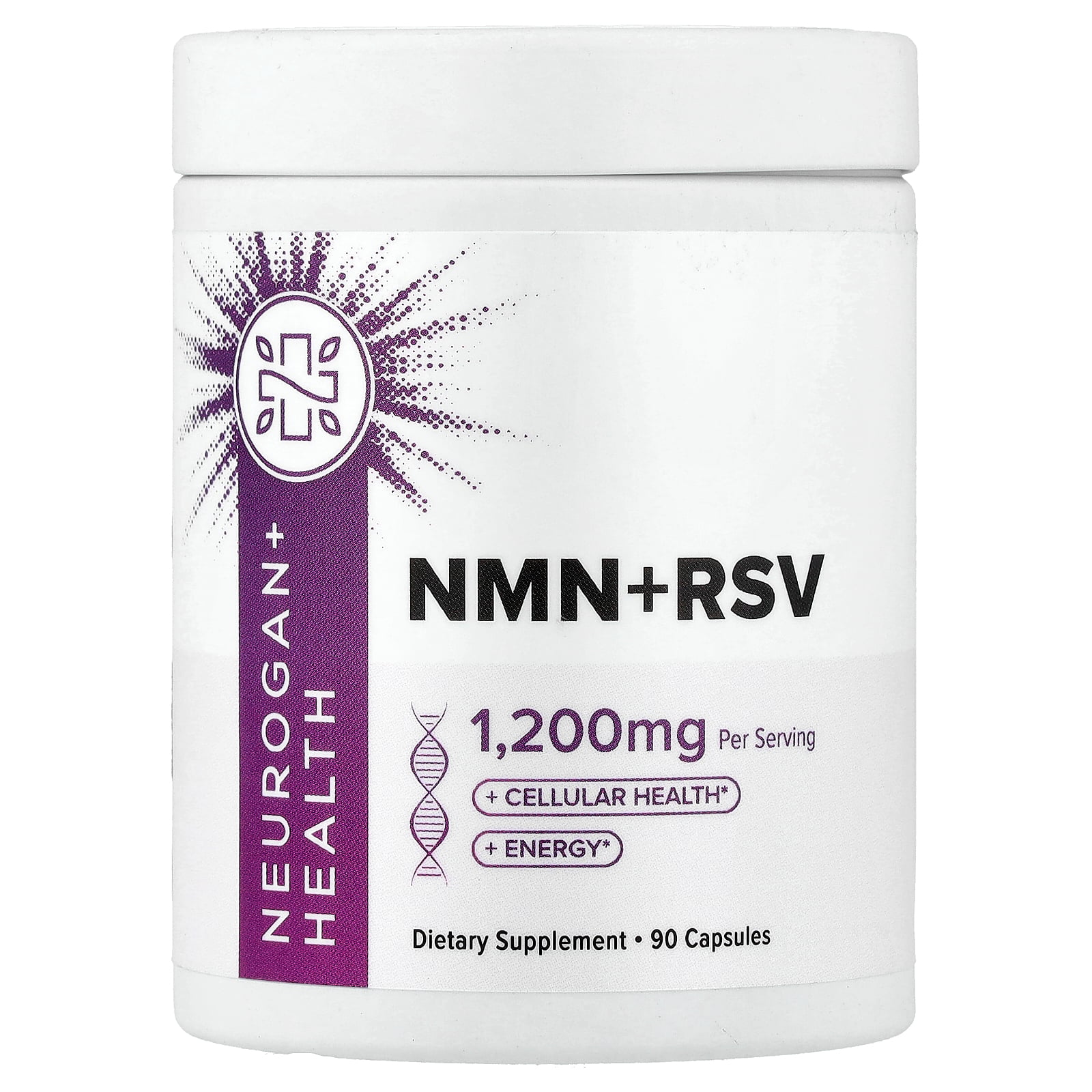 Neurogan Health NMN + Resveratrol, 90 Capsules, 3.17 oz 90 g