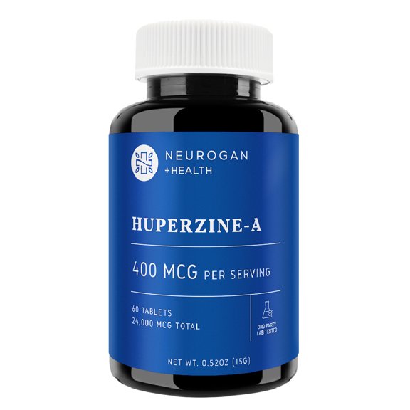 Neurogan Huperzine A Tablets - 400 mcg (60 Tablets) - Learning and Memory Health* Maximum Strength - Third-Party Tested - USA Made