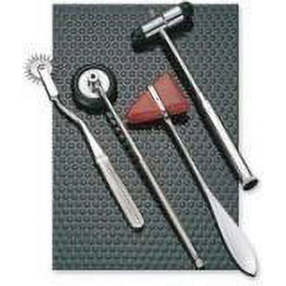 Neurological Hammer Set Includes 4 Pieces - Wartenberg Pinwheel, Taylor Hammer, Babinski Hammer, Buck Hammer in Black