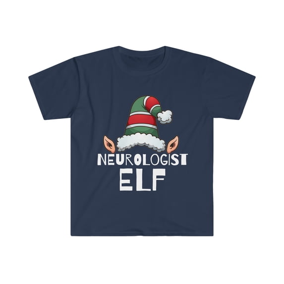 Neurologist Elf Unisex T-shirt S-3XL Christmas Holiday Medical School Elves