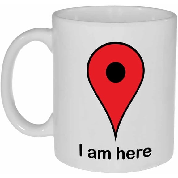 Neurons Not Included Google I am Here GPS Map Locator Coffee or Tea Mug