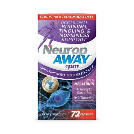 NeuropAWAY BONUS PM Nighttime Nerve Support Formula 72ct