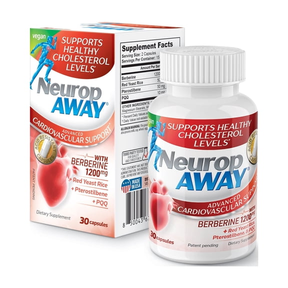 NeuropAWAY® Cardiovascular Advanced Cholesterol Support Formula with 1200mg Berberine