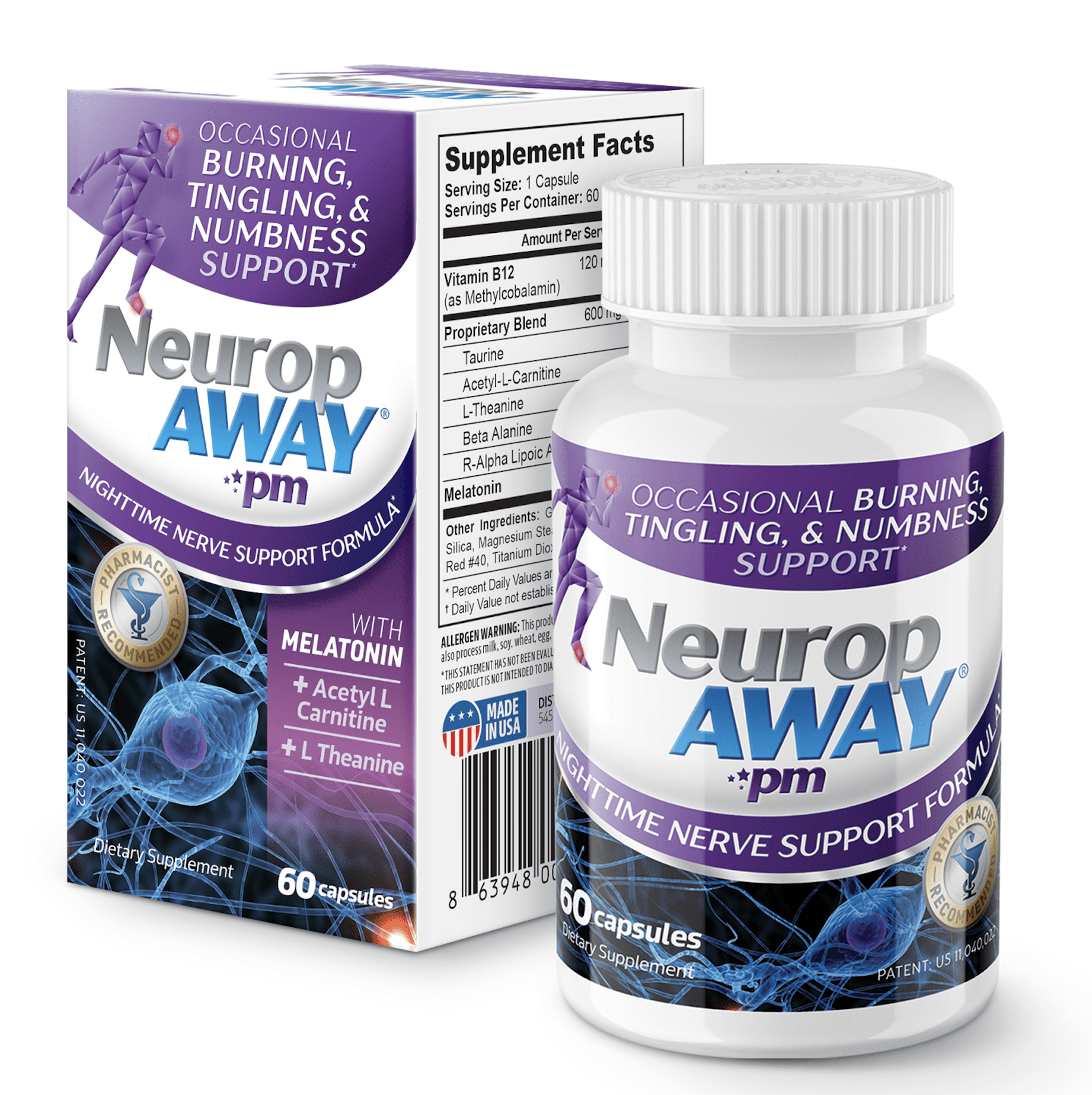 NeuropAWAY PM Nighttime Nerve Support Formula