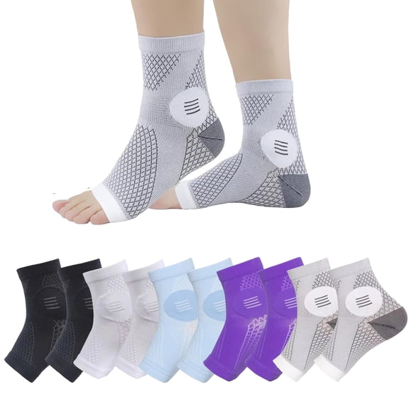 NKZNKZ Soothe Relief Socks for Women Men Peripheral Compression Toeless Foot Sleeves for Plantar Support Socks Plantar for Women and Men L/XL