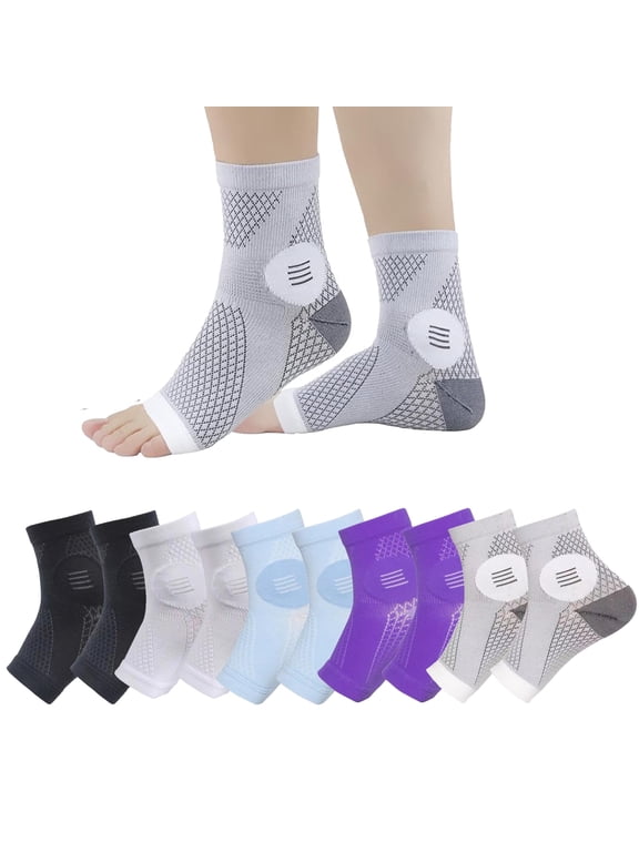 NKZNKZ Soothe Relief Socks for Women Men Peripheral Compression Toeless Foot Sleeves for Plantar Support Socks Plantar for Women and Men L/XL