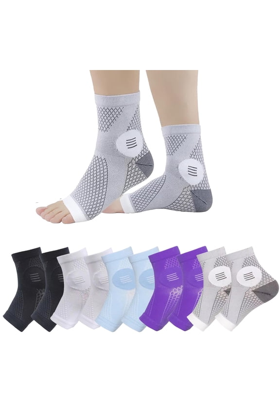 Soothe Relief Socks for Women Men Peripheral Compression Toeless Foot Sleeves for Plantar Support Socks Plantar for Women and Men S/M