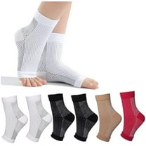 Neuropathy Socks for Women, 6Pairs Mixed Soothe Compression Socks for Neuropathy Pain, Ankle Brace Plantar Fasciitis Swelling Relief