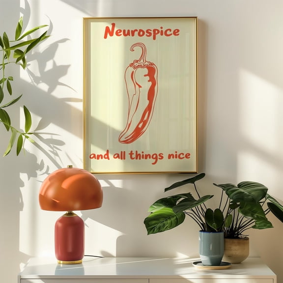 Neurospice Wall Art - Neurodivergent Art Print - Neurodivergent Poster - Autism Awareness - Exhibition Print - Chill Art. Wall Art, Modern Wall Decor, 12x18 UNFRAMED