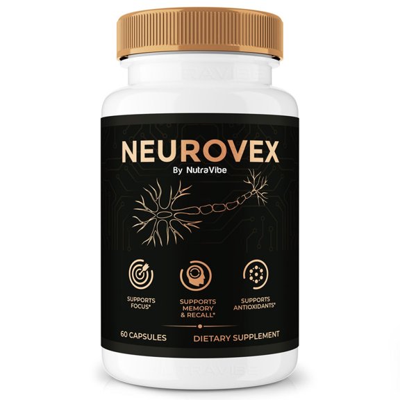 Neurovex Pills Daily Formula with a Natural Blend to Help Maintain Focus, Memory & Concentration | Clean, Gentle, Easy-to-Swallow Capsules for Everyday Sharpness (60 Capsules)