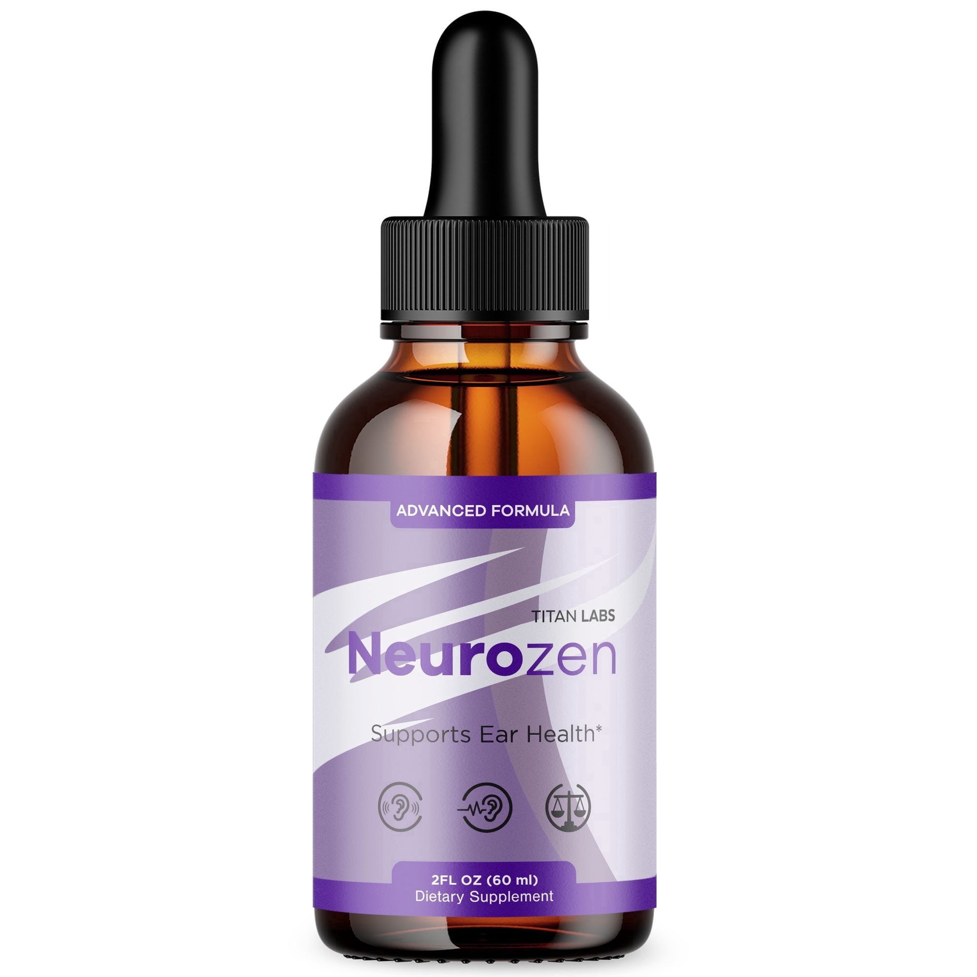 Neurozen Advanced Formula Ear Health Support Drops Hearing Supplement Neuro Zen Vitamins Taken Daily 1 Month Supply 30 Servings