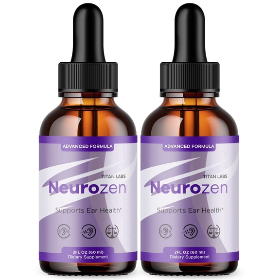 Neurozen Advanced Formula Ear Health Support Drops Hearing Supplement Neuro Zen Vitamins Taken Daily 2 Month Supply 60 Servings
