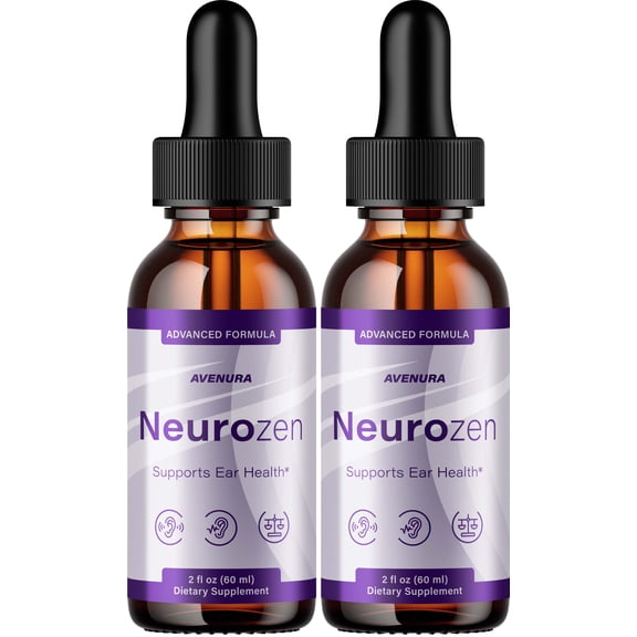 Neurozen Healthy Ear Drops Supplement   Advanced Formula Neurozen for Hearing Support, 2 Pack, 2 Month Supply