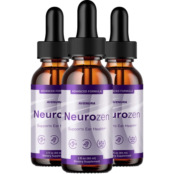 Neurozen Healthy Ear Drops Supplement – Advanced Formula Neurozen for Hearing Support, 3 Pack, 3 Month Supply