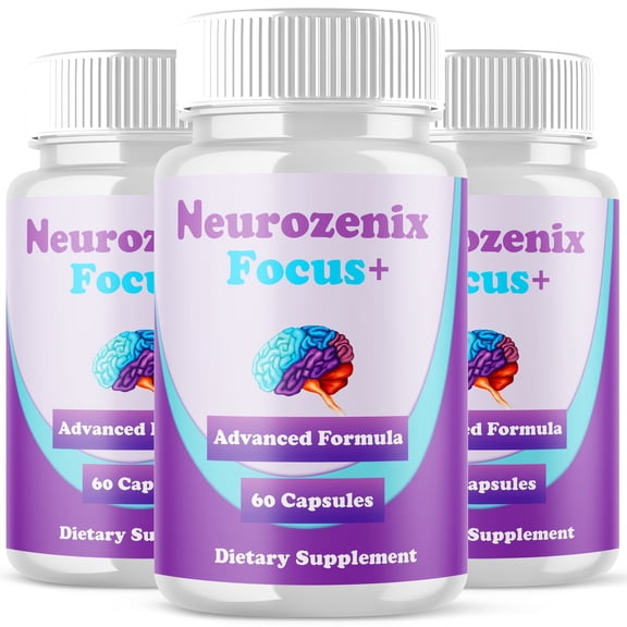 Neurozenix Focus Advanced Formula Brain Support Pills Maximum Strength Supplement Neurozenix Focus+ 180 Capsules