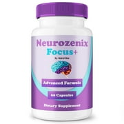 Neurozenix Focus+   Daily Formula with a Natural Blend to Help Maintain Focus, Memory & Concentration | Clean, Gentle, Easy-to-Swallow Capsules for Everyday Sharpness 60 Capsules