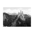 thumbnail image 1 of Neuschwanstein Castle Bavaria Germany Vintage Black and White Mountain Landscape Photo Unframed Art Print Poster Wall Decor 12x16 inch, 1 of 4