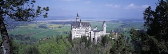 Neuschwanstein Palace Bavaria Germany Canvas Art - Panoramic Images (36 x 12)