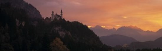 Neuschwanstein Palace Bavaria Germany Canvas Art - Panoramic Images (36 x 12)