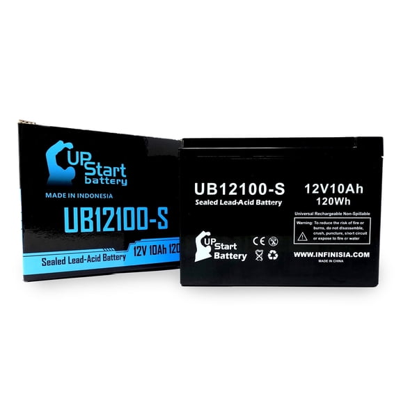 Neuton Mowers E0683-310W Battery Replacement - UB12100-S Universal Sealed Lead Acid Battery (12V 10Ah, 10000mAh, F2 Terminal, AGM, SLA)