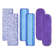 Neutop Mop Pads Compatible with Bona Family of Mops, Pet Microfiber Sweeping Pad Deep Clean Pad, Washable and Reusable Mop Refill, 6-Pack
