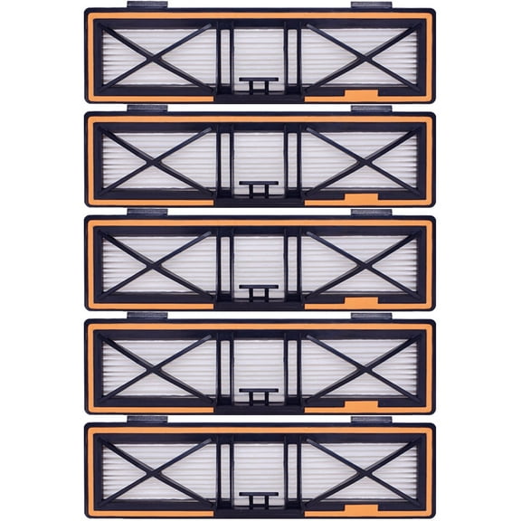 Neutop Orange Replacement H13 HEPA Filters Compatible with Neato D10, D9, D8, D7, D6, D5, D4, D3, Robotic Vacuum Cleaners, 5-Pack.