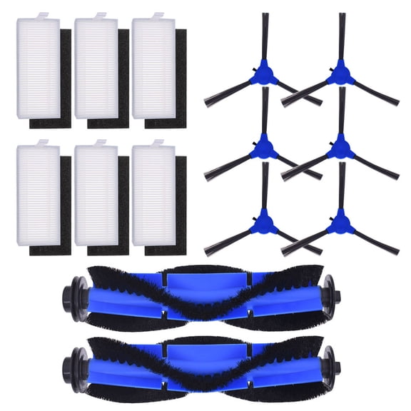 Neutop Replacement Parts for Eufy Robovac 11S, 15T, 30, 30C, 15C, 12, 25C, 35C,Robot Vacuum Accessories with 2 Rolling Brushes 6 Filter Sets 6 Side Brushes.