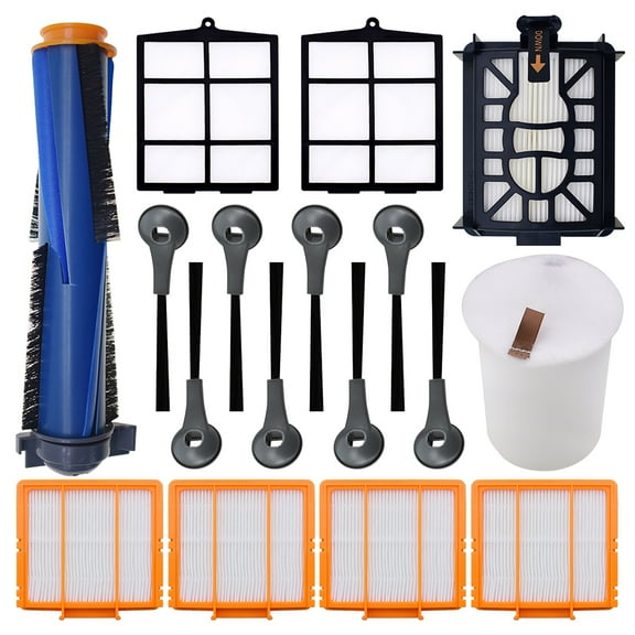 Neutop Replacements Compatible with Shark AI AV2501S AV2501AE AV2511AE RV2610WA AV2610WA Robot Vacuum Part with 1 Roller 4 Filter 2 Primary Filter 1 Black Filter 1 Foam Filter 8 Side Brush