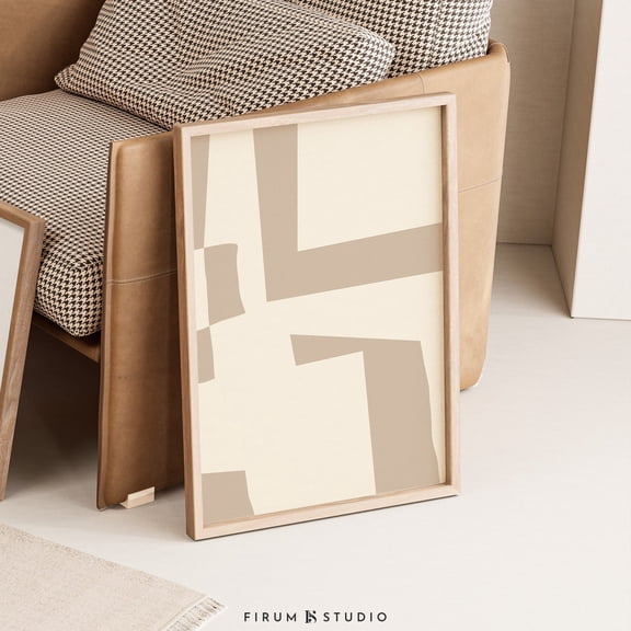 Neutral Abstract Art, Japandi Style, Modern Wall Art, Light Art, Neutral Simple Print, Abstract Cutout, UNFRAMED PAPER POSTER, Home Decor, Vintage Gift, Living Room Dercor