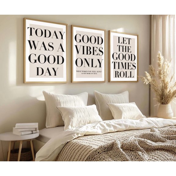 Neutral Abstract Art Prints Modern Art Abstract Art Good Vibes Only Home Prints Wall Art A4 A3 A2 A1 Sizes Fast Delivery Poster Set 3