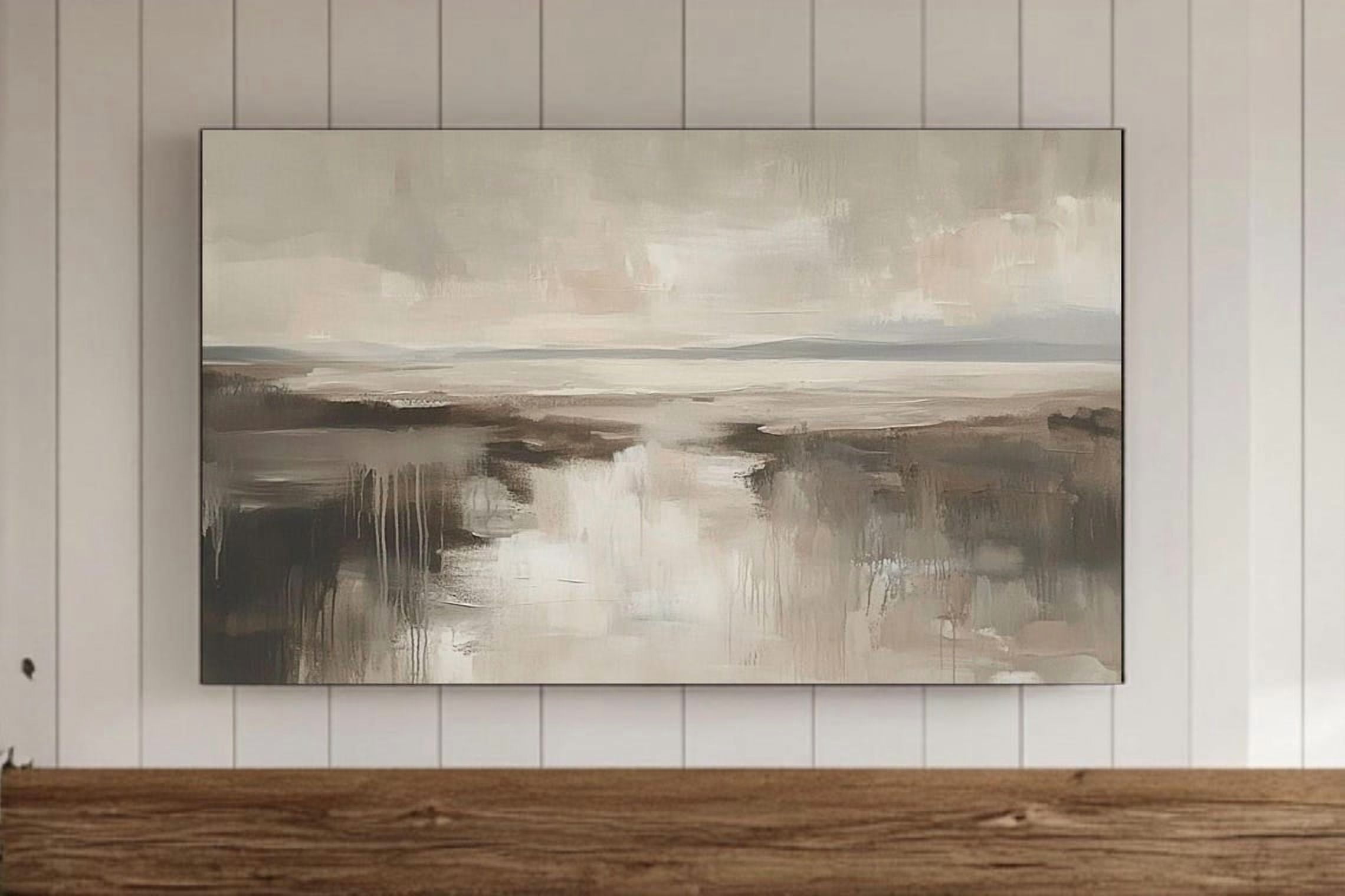 Screen Scaver Abstract Neutral Abstract Beige Coastal Landscape Ocean Beach Scenery Vintage ...