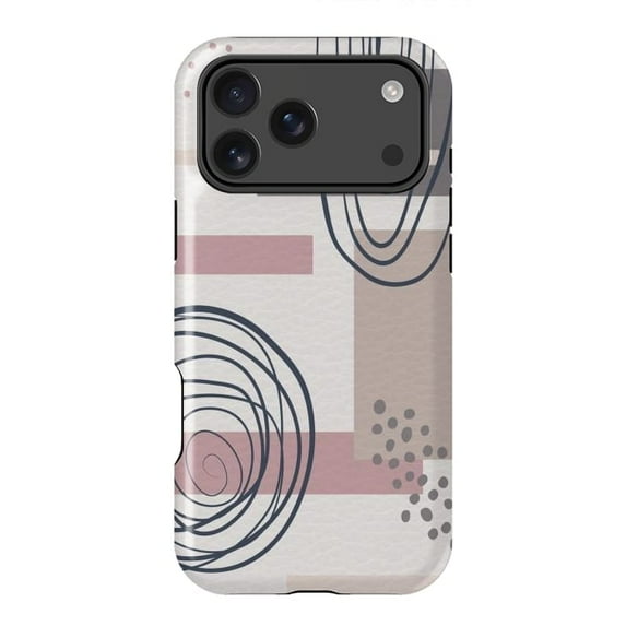 Neutral Abstract Graphic Minimalist Texture Case with iPhone 17 to 11 Pro Max
