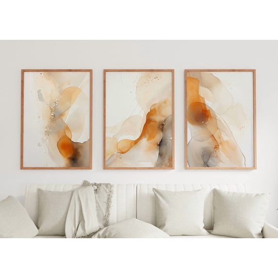 Neutral Abstract Office Poster, Set 3, Poster Only - Walmart.com