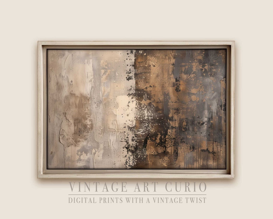 Neutral Abstract Texture Japandi Boho Poster Print Wall Decor Artwork ...