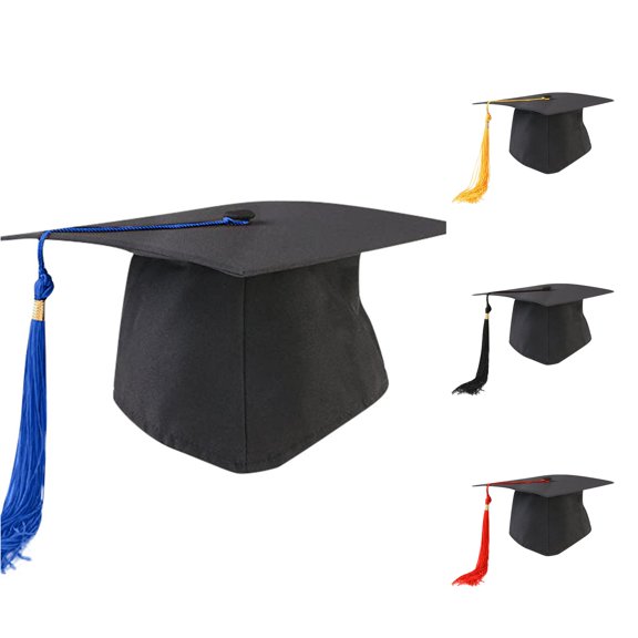 Neutral Adult Child Graduation Cap with Tassel Adjustable High School Men's Trucker Hat One Size