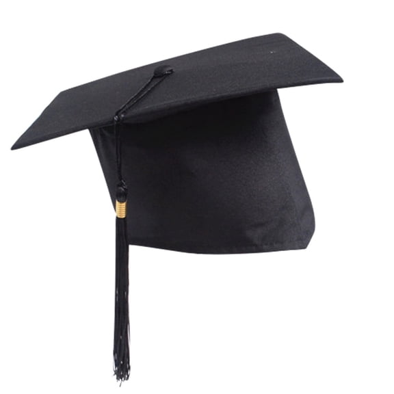Neutral Adult Child Graduation Cap with Tassel, Adjustable High School University Graduation Hat for Graduation Ceremony, Black One Size