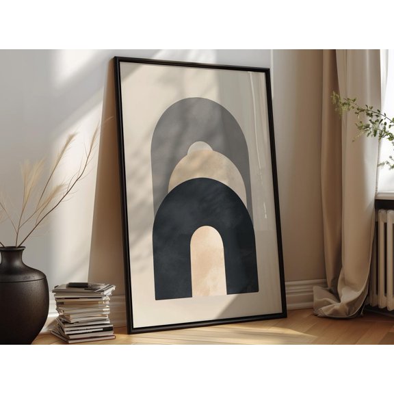 Neutral Arch Contemporary Architecture Wall Art Decor Unframed Paper Print