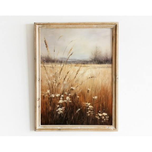 Neutral Autumn Wildflowers Fall Print, Muted Wall Art, Rustic Farmhouse, Vintage Wall Art, Art Wall Art Wall Art, Modern Wall Decor, 8x12 UNFRAMED