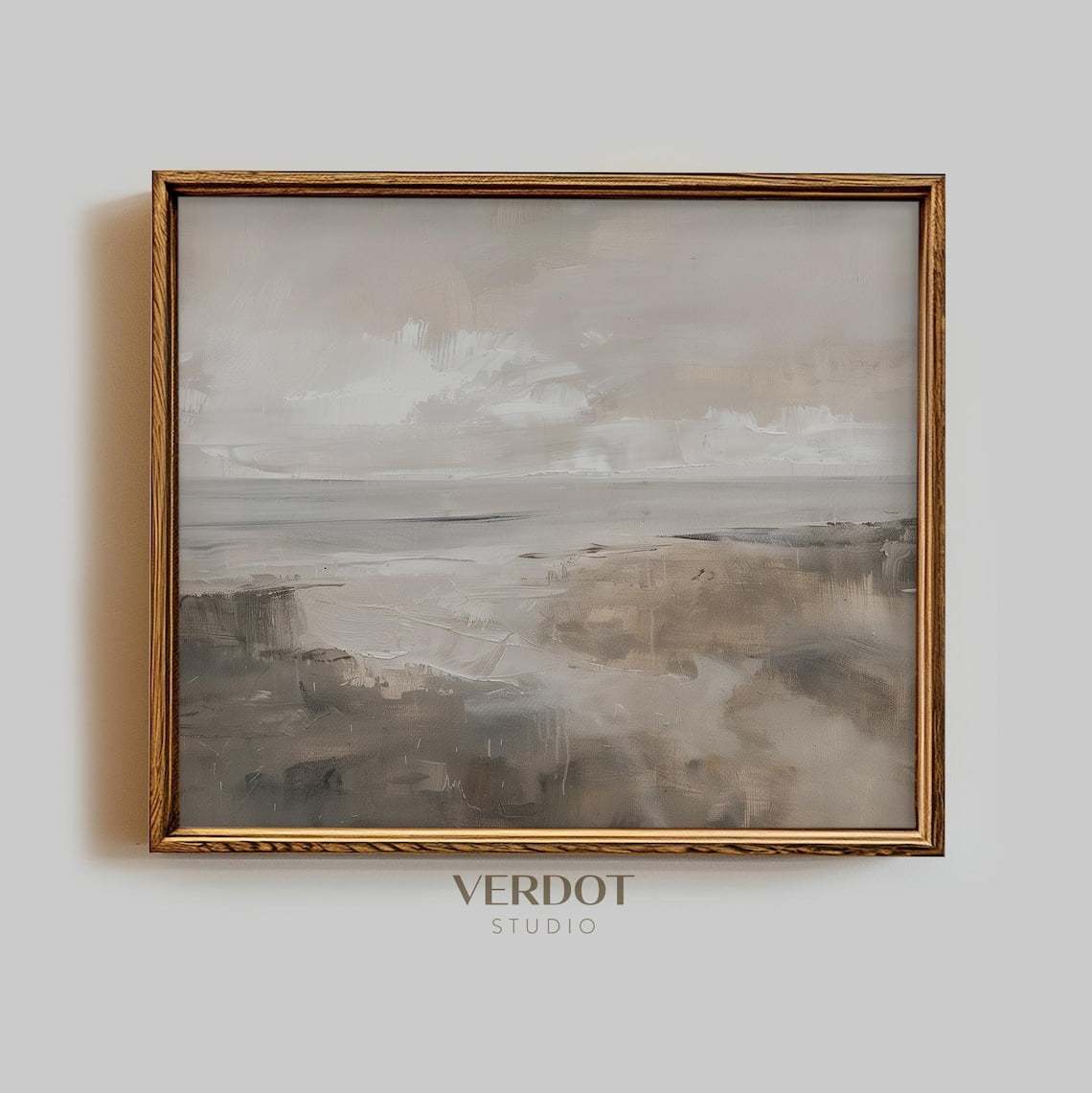 Neutral Beach Poster Wall Art Abstract Coastal Landscape Print Soft ...