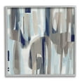 thumbnail image 1 of Neutral Beige Falling Strokes Abstract Painting Gray Framed Art Print Wall Art, 1 of 7