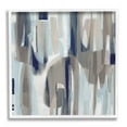 thumbnail image 1 of Neutral Beige Falling Strokes Abstract Painting White Framed Art Print Wall Art, 1 of 7