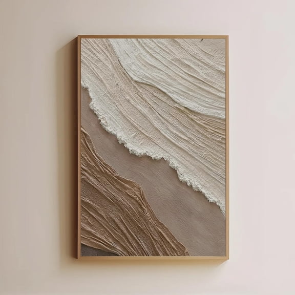 Neutral Beige Texture Minimal Wall Art Poster Unframed Paper Print
