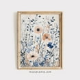 thumbnail image 1 of Neutral Blue Peach Wildflower, Elegant Boho Flower, Nursery Girls Room Decor, Minimal Modern Poster Decor, Size 24x36 UNFFRAMED F03.1.8l2039, 1 of 3
