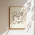 thumbnail image 1 of Neutral Christian Beige Grow In Grace Typography Poster, Unframed Canvas 24x36in, 1 of 4