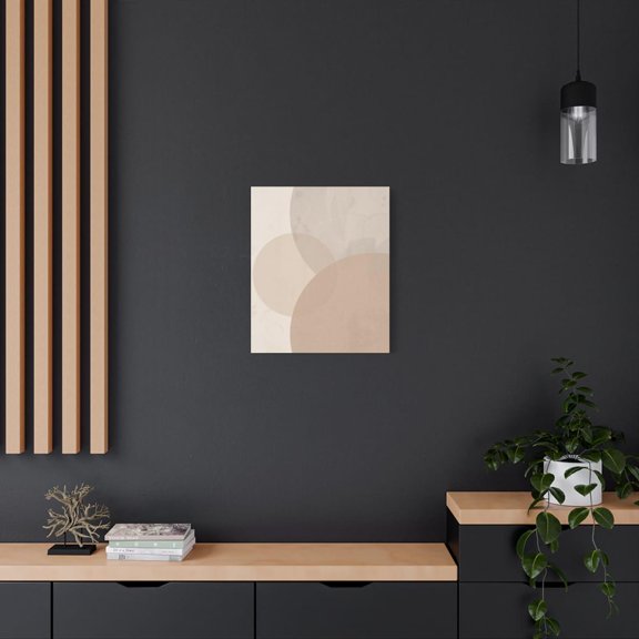 Neutral Circles Wall Art Minimal Modern Decor Soft Contemporary Home Living Room Unframed Paper Print