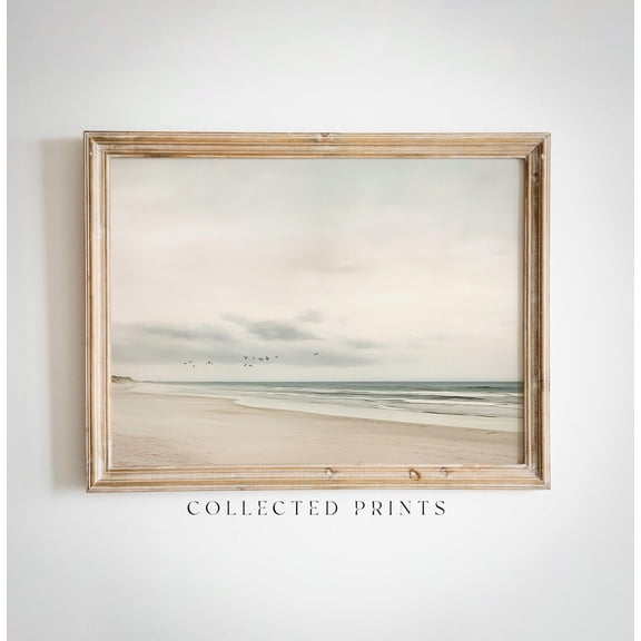 Neutral Coastal Beach Muted Tones Minimalist Poster Unframed Paper Print