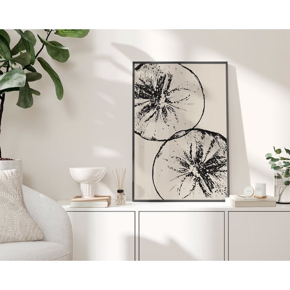 Neutral Coastal Print, Abstract Beach Art, Sea Shell Prints, Sand Dollars, Boho Beach Art, Beach House Decor, Coastal Chic, Art Poster Decor, Size 12x18 UNFFRAMED F03.1.8l259