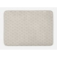 thumbnail image 1 of Neutral Color Bath Mat, Abstract Muted Tones Pattern with Polygonal Forms and Shapes, Plush Bathroom Decor Mat with Non Slip Backing, 29.5" X 17.5", Pale Tan and Pale Ceil Blue, by Ambesonne, 1 of 2
