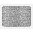 thumbnail image 1 of Neutral Color Bath Mat, Monochrome Layout of Repeating Fall Leaves with Inner Ornaments, Plush Bathroom Decor Mat with Non Slip Backing, 29.5" X 17.5", Pale Taupe Charcoal Grey, by Ambesonne, 1 of 2