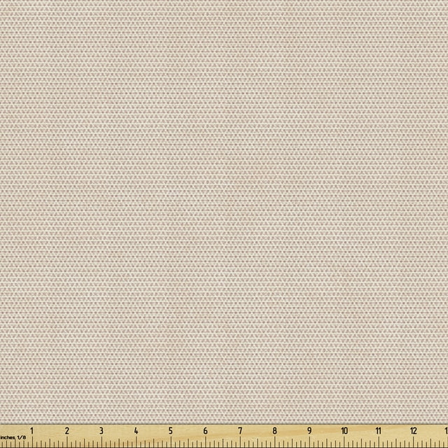Ambesonne Neutral Color Fabric by the Yard Upholstery, Dotted Simple Pattern, 10 Yards, Pale Salmon